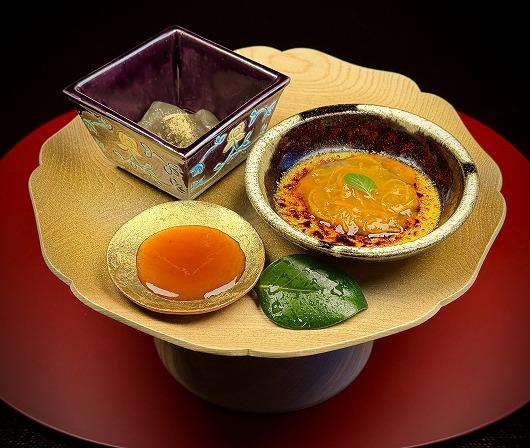 甘平のクレームブリュレと本わらび餅　～ ３月のデザート ～