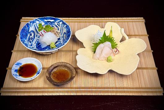 あおり烏賊 と天然夏九絵または天然真子鰈　～ ８月の御造り ～