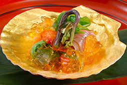 弥生の貝合わせ美味酢ジェリーかけ