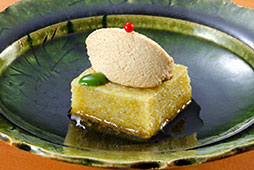 焼き茄子羹 フォアグラテリーヌのせ